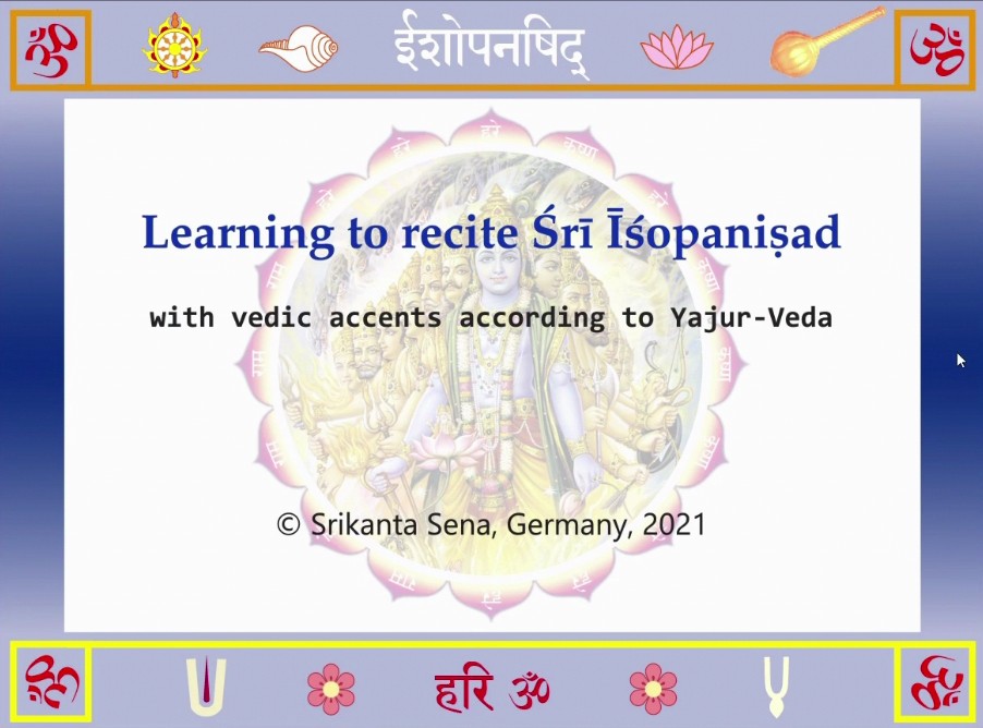 Isopanisad learning to recite